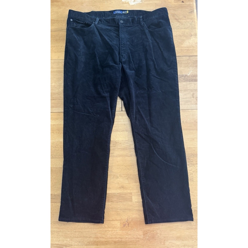 Polo Ralph Lauren Corduroy Pants Mens 44Bx32 Stretch Classic Fit Black